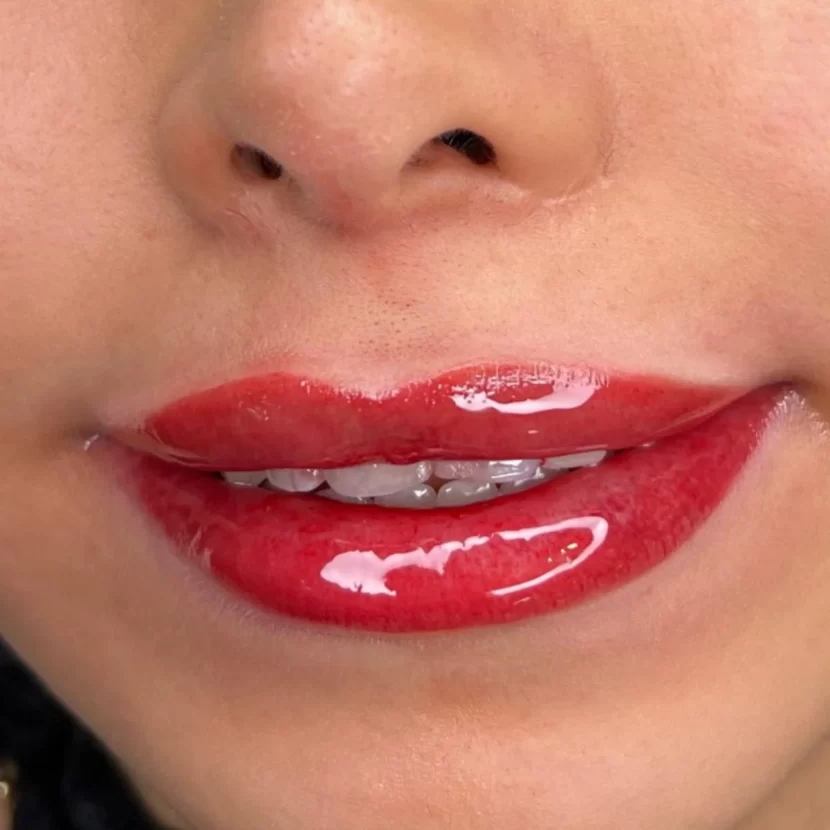 Lip tattoo